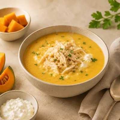 Sopa proteica cremosa